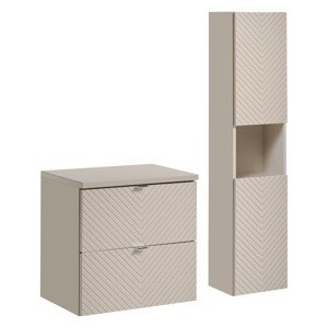 Koupelnová sestava Viva Cashmere I s deskou a skříňkami 60 cm kašmírová