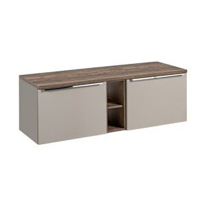 Závěsná skříňka pod umyvadlo SantaFe s deskou 140 cm taupe/dub santa fe vintage