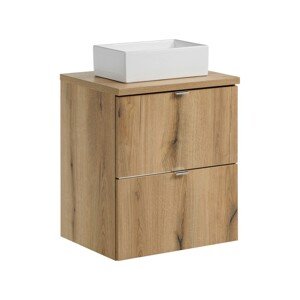 Závěsná skříňka Nova Oak Gaja I s deskou a umyvadlem 50 cm dub coast evoke