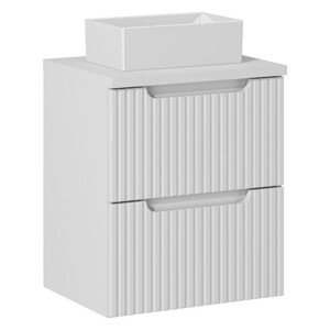 Závěsná skříňka Nova White Gaja II s deskou a umyvadlem 50 cm bílá