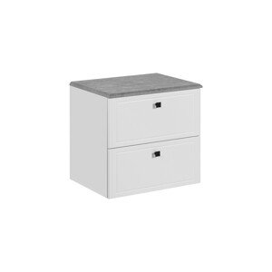 Závěsná skříňka pod umyvadlo Concrete s deskou 60 cm bílá/světlý beton