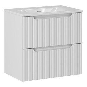 Koupelnová skříňka Nova White II Sky se zápustným umyvadlem 60 cm bílá