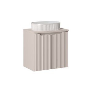 Závěsná skříňka Nova Cashmere Beyond I s deskou a umyvadlem 60 cm kašmírová