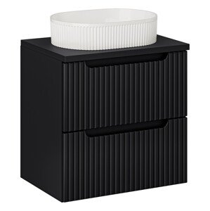 Závěsná skříňka Nova Black Beyond I s deskou a umyvadlem 60 cm černá