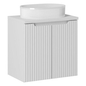 Závěsná skříňka Nova White Beyond II s deskou a umyvadlem 60 cm bílá