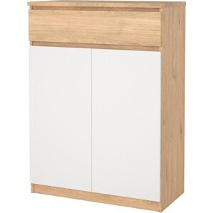 Botník Simplicitous 80 cm hickory Jackson/bílý