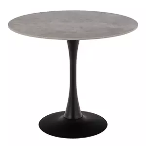 Jídelní kulatý stůl Malta 90 cm šedý/černý