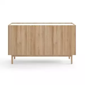 Komoda Boho La 144x83 cm dub riviéra/bílý mramor