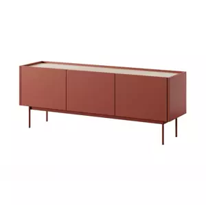 TV stolek Color 144 červený/dub linea