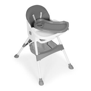 Dětská jídelní židlička BABY ECOTOYS šedá