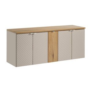 Závěsná skříňka pod umyvadlo Viva Cashmere s deskou 140 cm kašmír/dub coast evoke