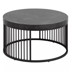 Konferenční stolek Strington 65 cm černý mramor