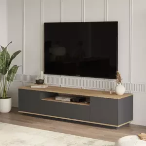 Televizní stolek Houseland Luka borovice Atlantic/antracitově šedý
