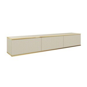 Závěsný televizní stolek Oro MDF 175 cm  béžový/zlatý