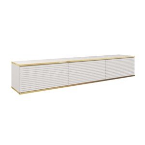 Závěsný televizní stolek Oro MDF 175 cm  bílý/zlatý