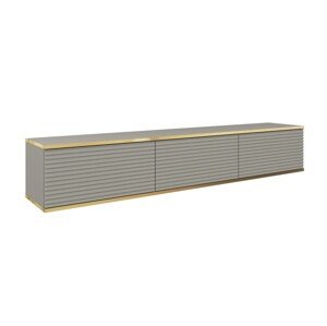 Závěsný televizní stolek Oro MDF 175 cm  šedý/zlatý