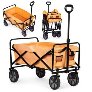 Plážový přepravní vozík  MultiGarden 47x105 cm oranžový