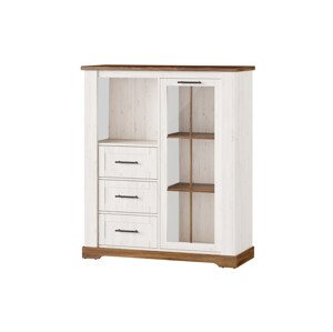 Vitrína Country 15 116 cm dub Stirling/borovice Andersen