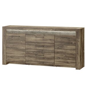 Komoda Belveder 46 178 cm s LED osvětlením dub Stirling