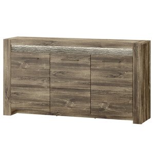 Komoda Belveder 45 158 cm s LED osvětlením dub Stirling