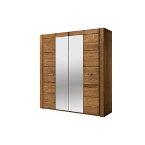 Šatní skříň Velvet II 77 205 cm z masivu dub Rustikal