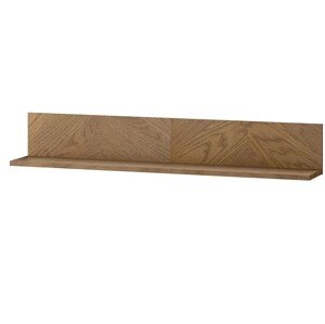 Nástěnná police Cozy 35 z masivu 140 cm dub Rustikal
