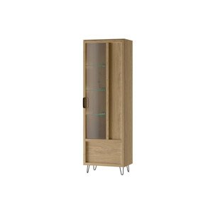 Vitrína Limbo 11 65 cm z masivu s LED osvětlením dub Artisan