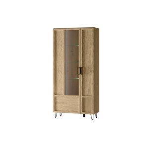 Vitrína Limbo 12 95 cm z masivu s LED osvětlením dub Artisan