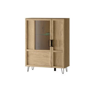 Vitrína Limbo 15 95 cm z masivu s LED osvětlením dub Artisan