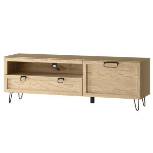 TV stolek Limbo 25 160 cm z masivu s LED osvětlením dub Artisan