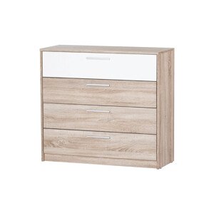 Komoda Milo 06 98 cm dub sonoma/bílá
