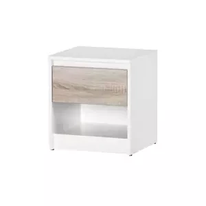 Noční stolek Wenecja 05 42 cm bílý/dub Sonoma