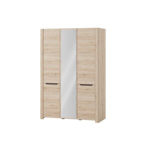 Šatní skříň Desjo 06 140 cm se zrcadlem dub San Remo