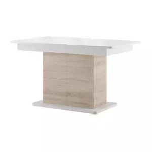 Jídelní rozkládací stůl Star 03 s úložným prostorem 140/210 cm dub Sonoma/bílý
