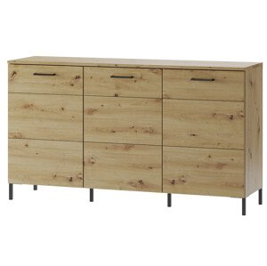 Komoda Lucas II 36 155 cm dub Artisan/černá