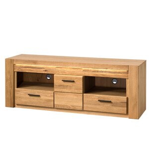 Televizní stolek Velvet II 25 161 cm z masivu s LED osvětlením dub přírodní