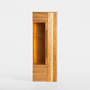 Vitrína London 10 72 cm z masivu s LED osvětlením dub přírodní