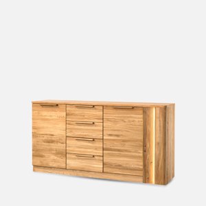 Komoda London 46 180 cm z masivu s LED osvětlením dub přírodní