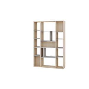 Regál Ryga 07 120 cm dub Riva/šedý