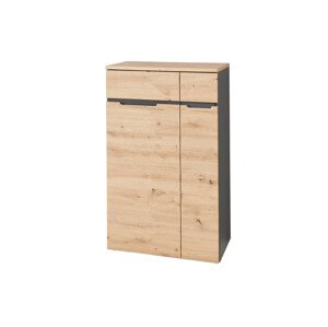 Kancelářská komoda Brego 10 75 cm grafit/dub Artisan