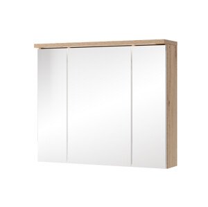 Závěsná zrcadlová skříňka s LED osvětlením Sting 58 80 cm dub Artisan