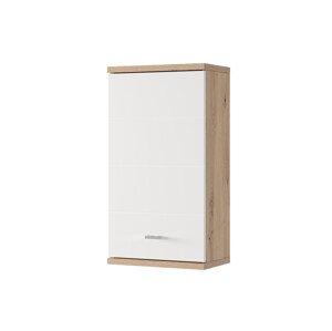 Závěsná horní koupelnová skříňka Sting 71 38 cm dub Artisan/bílá