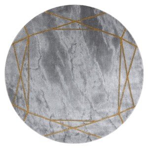 Kulatý koberec ESTEMA MARBLE2 šedý