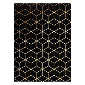 Koberec MOSSE HEXAGON černý