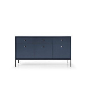 Komoda Mono II 154 cm modrá/černá