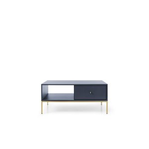 Konferenční stolek Mono II 104 cm modrý/zlatý
