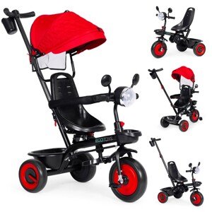 Dětská tříkolka - kočárek Ecotoys TEREN 3v1 červená