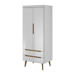 Šatní skříň Nordi 80 cm bílá/dub Riviéra
