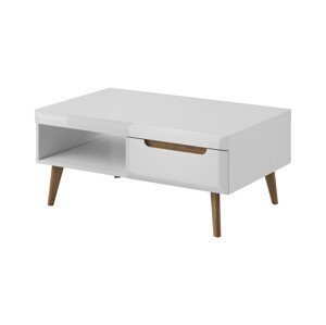 Konferenční stolek Nordi 107 cm bílý/dub Riviéra