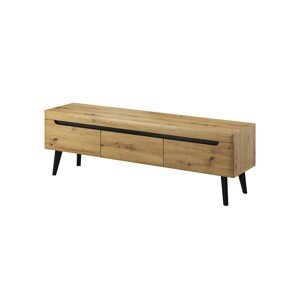 Televizní stolek Nordi 160 cm černý/dub artisan